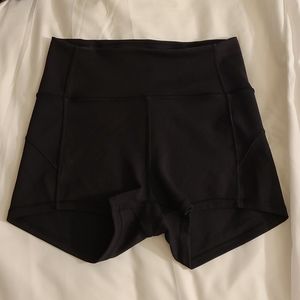 2in Lululemon Black Wunder Under Biker Shorts